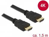 Kabel DELOCK, High Speed sa Ethernet- HDMI A (M) na HDMI A (M) 4K, 1.5m