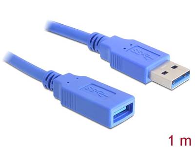 Kabel DELOCK, USB 3.0, USB-A (M) na USB-A (Ž), 1.0 m