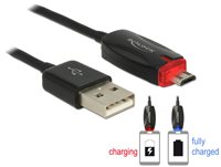 Kabel DELOCK, USB A (M) na USB B (M), data and power, LED indikator, 1m
