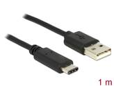 Kabel DELOCK, Type C USB 2.0(M) na USB-A (M), 1m