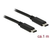 Kabel DELOCK, USB Type-C 2.0 (M) na USB Type-C 2.0 (M), 1m, crni