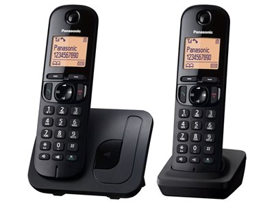 Telefon PANASONIC KX-TGC212FXB TwinPack, bežični, crni