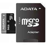 Memorijska kartica ADATA, micro SD, 64 GB, AUSDX64GUICL10-RA1, class 10 UHS + adapter