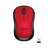 Miš LOGITECH M220 Silent, optički, bežični, crveni, USB