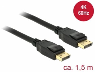 Kabel DELOCK, DisplayPort 1.2 (M) na DisplayPort (M) 4K, 60Hz, 1,5m