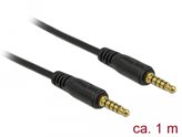 Kabel DELOCK, audio, 3.5mm (M) na 3.5mm (M), 5-pin, 1m