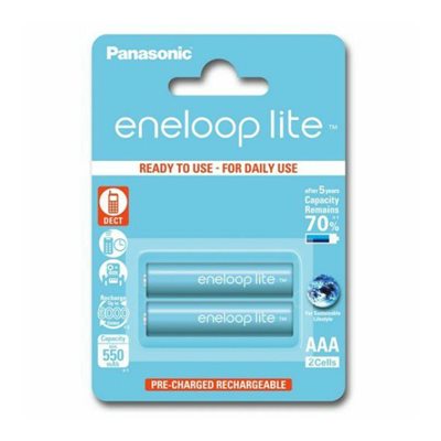 Baterija PANASONIC Eneloop Lite BK4LCCE2BE, tip AAA, punjive, 550mAh, 2kom
