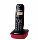 Telefon PANASONIC KX-TG 1611FXR, bežični, crveni