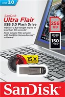 Memorija USB 3.0 FLASH DRIVE, 256 GB, SANDISK Ultra Flair, SDCZ73-256G-G46