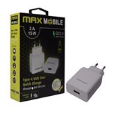 Kućni punjač MAXMOBILE TR-274 QC 3.0, USB + Type C, 3A, bijeli