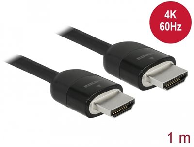 Kabel DELOCK Premium, HDMI-A (M) na HDMI-A (M), 4K, 60 Hz, High Speed, 1m