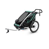 Dječja kolica THULE Chariot Lite, zeleno/crna za jedno dijete, kolica/prikolica za bicikl