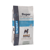Hrana za pse NUTRIVET Superpremium Adult Lamb & Rice 26/14, hipoalergenska, 15kg, za osjetljive pse