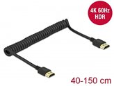 Kabel DELOCK, HDMI (M) na HDMI (M), High Speed sa Ethernet 4k, spiralni