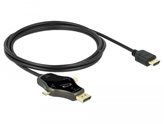Kabel DELOCK, 3-U-1 DP (M) / mDP (M) / USB-C (M) na HDMI (M), 4K 60Hz, 1,75m