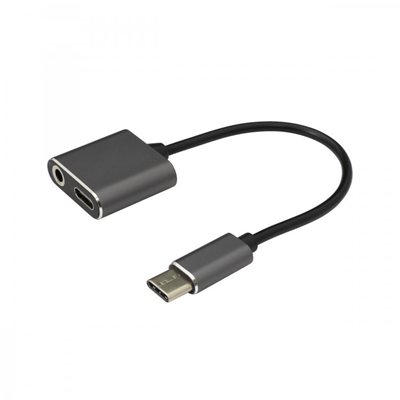 Adapter SBOX, USB-C (M) na USB-C i 3,5mm (Ž), 0,1 m