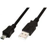 Kabel SBOX mini USB-A (M) na USB (M), 2 m, crni