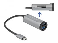 Docking station DELOCK, USB-C (M) na 2 x USB 3.2 (Ž), SD card reader