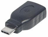 Adapter MANHATTAN, USB-C (M) na USB-A 3.1 (Ž), crni