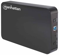 Eksterno kućište MANHATTAN, 3.5'' SATA HDD/SSD, USB 3.0 , strujni adapter, crno