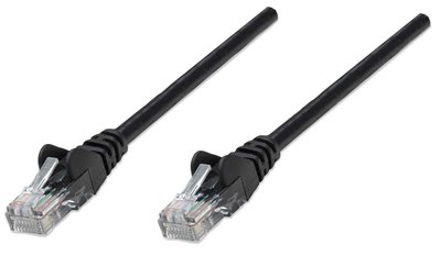 Kabel INTELLINET, patch CAT6, U/UTP, crni, 0.5m
