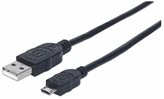 Kabel MANHATTAN, USB 2.0, USB-A (M) na micro USB-B (M), 3.0m