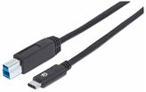 Kabel MANHATTAN, USB 3.2, USB-C (M) na USB-B (M), 1.0m