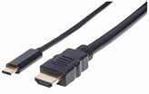Kabel MANHATTAN, USB-C (M) na HDMI (M), DP Alt 4K 30Hz, 1.0m