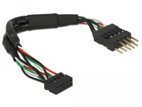 Kabel DELOCK, USB 2.0, USB 10 pin 2mm header na USB 10 pin 2,54mm header, 12 cm