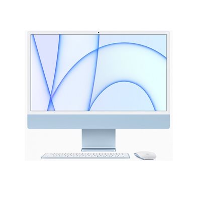 Računalo APPLE iMac 24" Retina 4.5K, Apple M1, 8GB, 256GB SSD, Apple Graphics, tipk., miš, macOS, plavo