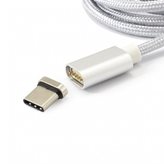 Kabel SBOX USB 2.0 (M) na USB-C (M), magnetic, 1 m, srebrni
