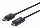 Kabel MANHATTAN, DisplayPort (M) Na HDMI (M), 4K@60Hz, 1.0m