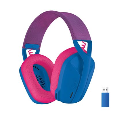 Slušalice LOGITECH Gaming G435 Lightspeed, USB-C, bežične, BT, plavo-ljubičaste