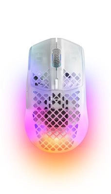 Miš STEELSERIES Aerox 3 Wireless Ghost, optički, bežični, RGB, 18000 CPI, bijeli, USB