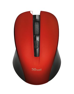 Miš TRUST Mydo, optički, silent, 1800dpi, USB, crveni