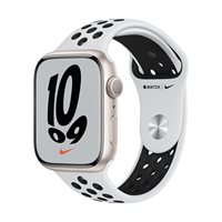 Pametni sat Apple Watch Nike S7 GPS, 45mm Starlight Aluminium Case with Pure Platinum/Black Nike Sport Band - Regular