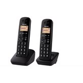 Telefon PANASONIC DECT KX-TG B 612FXB, dvije slušalice, crni