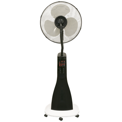 Ventilator HOME SFM 40/WH, 40cm, s raspršivačem vode, samostojeći, crni