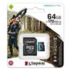 Memorijska kartica KINGSTON Canvas Go Plus Micro SDCG3/64GB, SDXC 64GB, Class 10 UHS-I + adapter 