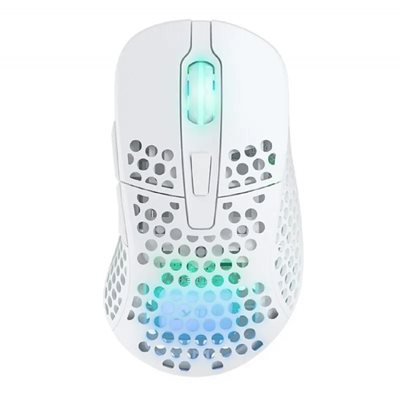 Miš XTRFY M4W RGB, bežični, optički, 19000dpi, bijeli, USB