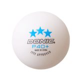 Loptica za stolni tenis DONIC Coach P40+ 3 star, 3 kom, bijela