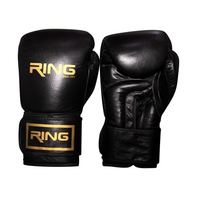 Rukavice za boks RING RS 3311, kožne, 12 oz, crne