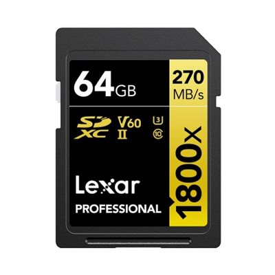 Memorijska kartica LEXAR Professional 1800x, SDXC 64GB, Class 10 UHS-II