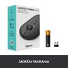 Miš LOGITECH M350 Pebble, optički, bežični, crni, USB