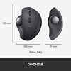 Miš LOGITECH MX Ergo, optički, trackball, bežični, USB, sivi