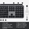 Tipkovnica LOGITECH MX Keys Advanced Illuminated za Apple, bežična, Bluetooth, crna