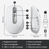 Miš LOGITECH MX Anywhere 3 za Apple, laserski, bežični, BT, Unifying receiver USB, pale gray