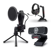 Stream pack REDRAGON, slušalice, stalak za slušalice, stolni mikrofon, web kamera