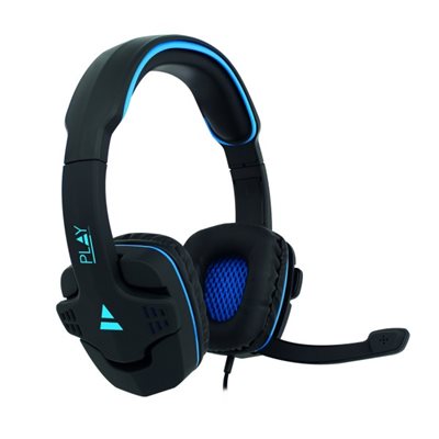 Slušalice EWENT PLAY Gaming, mikrofon, crno-plave