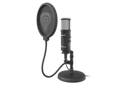 Mikrofon GENESIS Radium 600, USB, 1,8m, crni